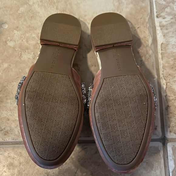 Birdies Bridal The Songbird Rose Velvet Crystal Embellished Mule Slipper - Picture 3 of 3